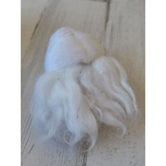 Plush white Santa Claus face snowflake ornament Xmas decor - Picture 3 of 3